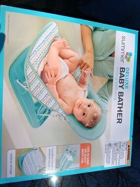 Summer Deluxe Baby Bath Bather in Aqua